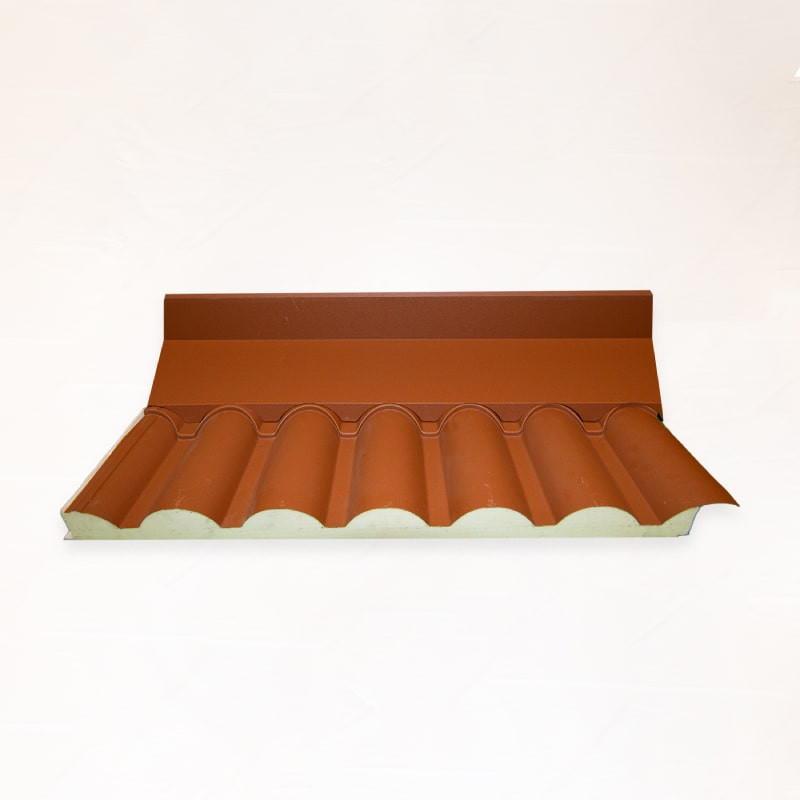 Remate Cumbrera Rojo Marron a Pared