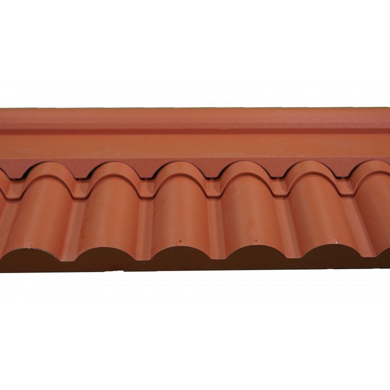 Remate Cumbrera Rojo Marron Dos Aguas