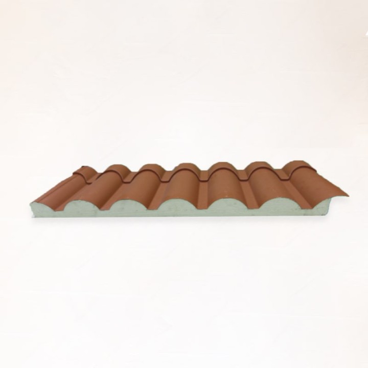 Panel Imitacion Teja Rojo Marron Imitacion