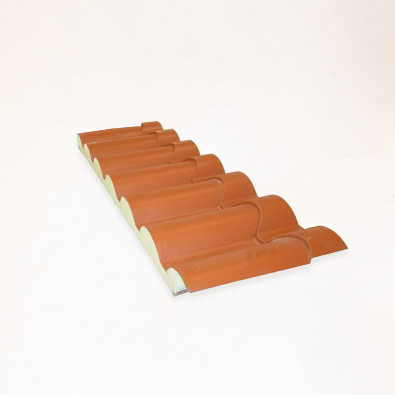 Panel Imitacion Teja Rojo Marron Imitacion